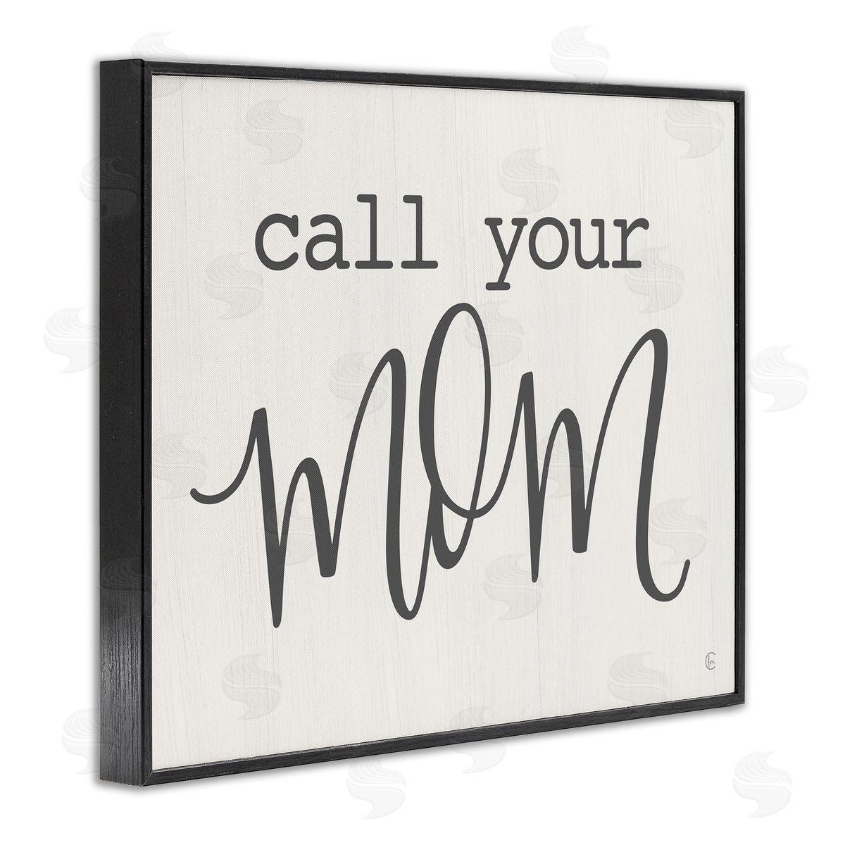Fearfully Made Creations Call Your Mom Encouraging Casual Typography Phrase  Black Framed Giclee Wall Art Print