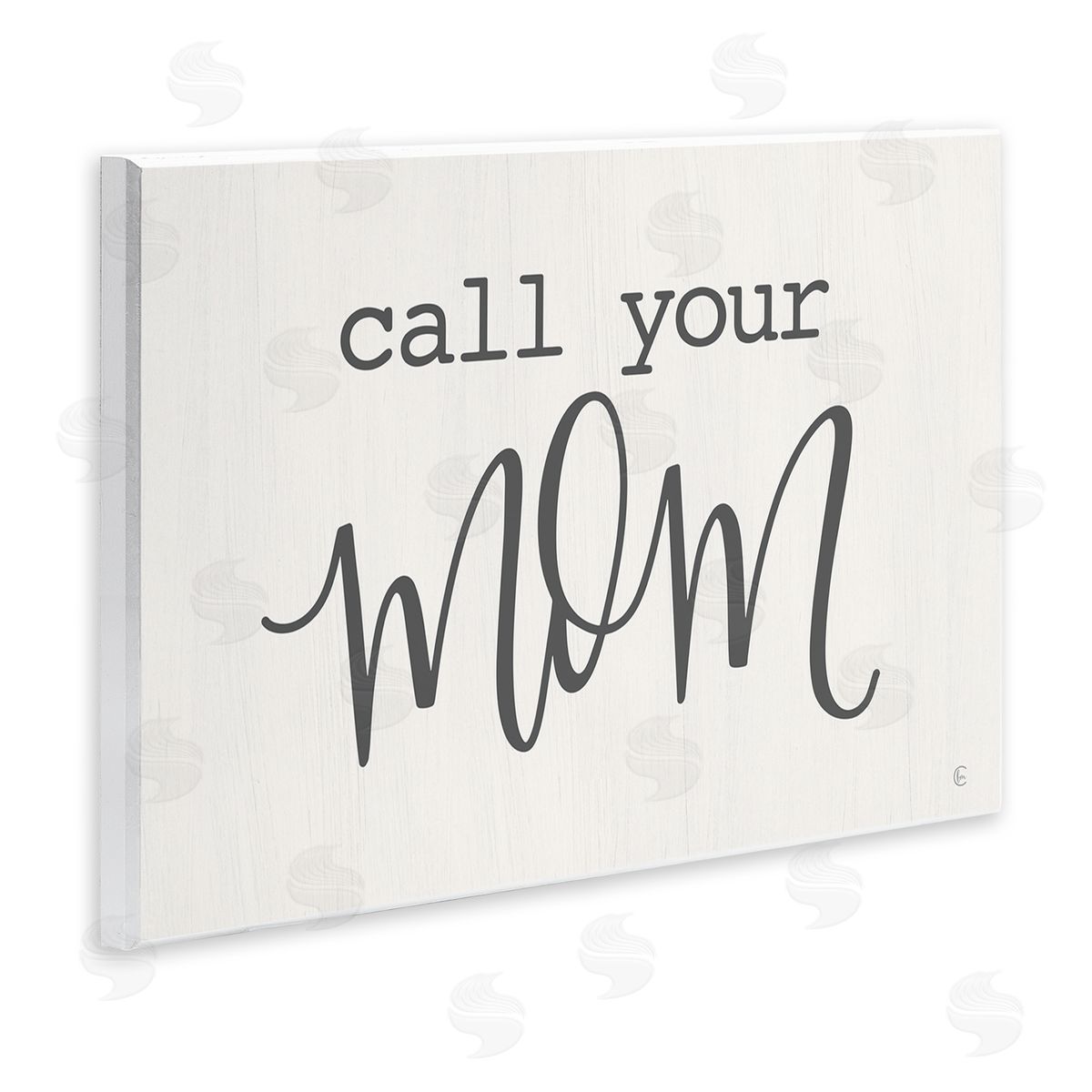 Fearfully Made Creations Call Your Mom Encouraging Casual Typography Phrase  Wall Plaque Art Print
