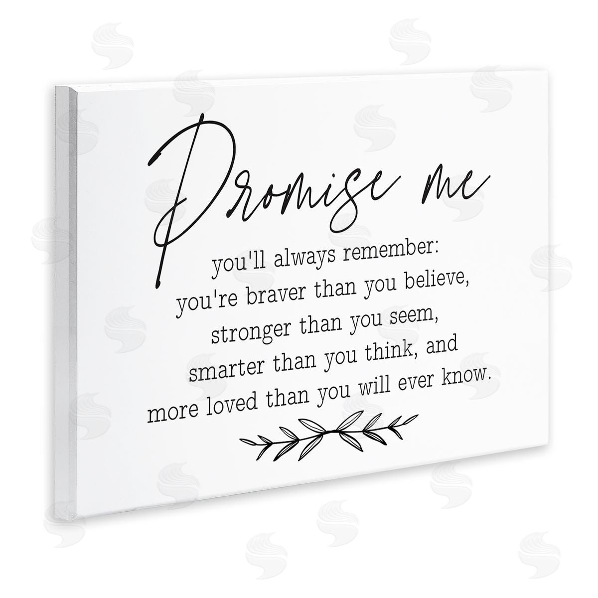 Lettered and Lined Inspirational Self Love Quote Casual Botanical Wall Plaque Art Print