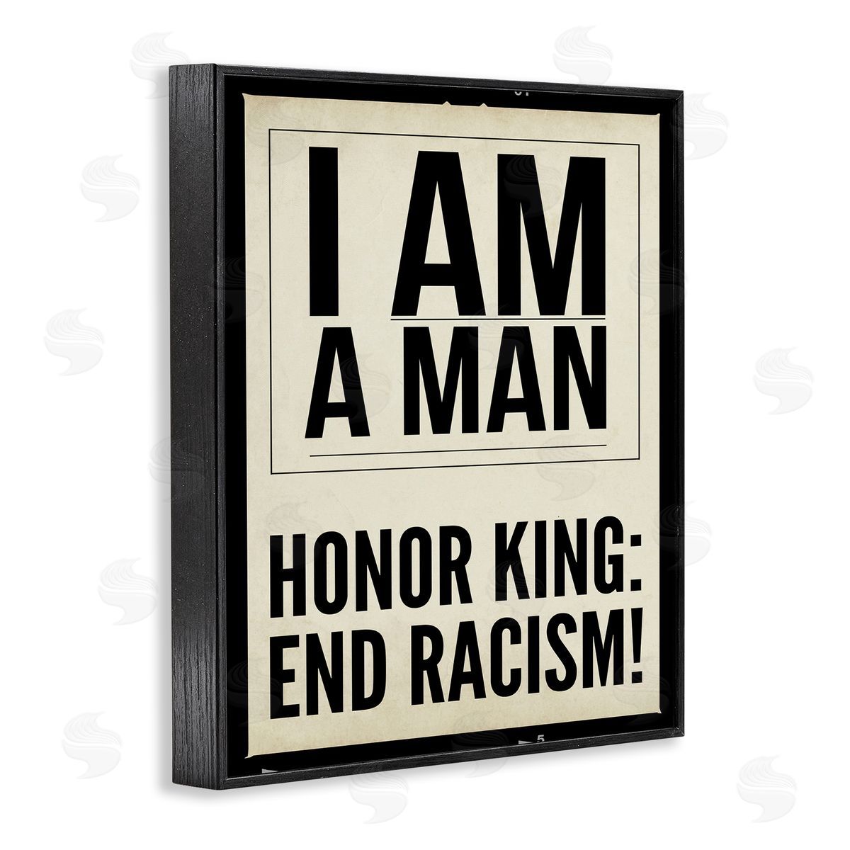 Graffitee Studios Honor King End Racism Courageous Commemorating Quote Black Framed Giclee Wall Art Print