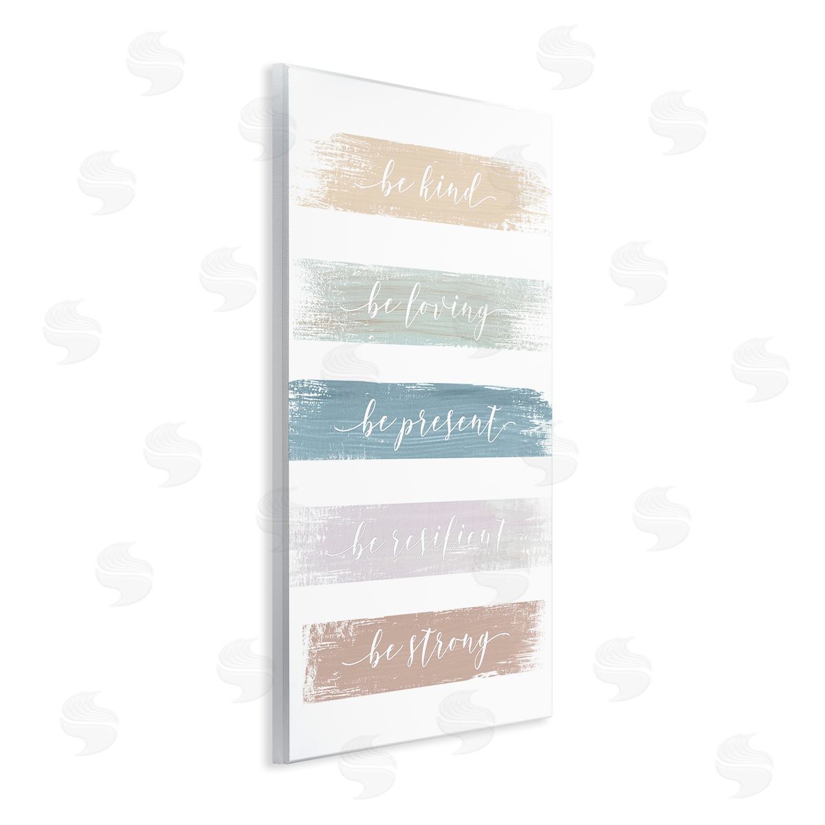 Graffitee Studios Inspiring Brush Stroke Phrases Be Strong Pastels Wall Plaque Art Print