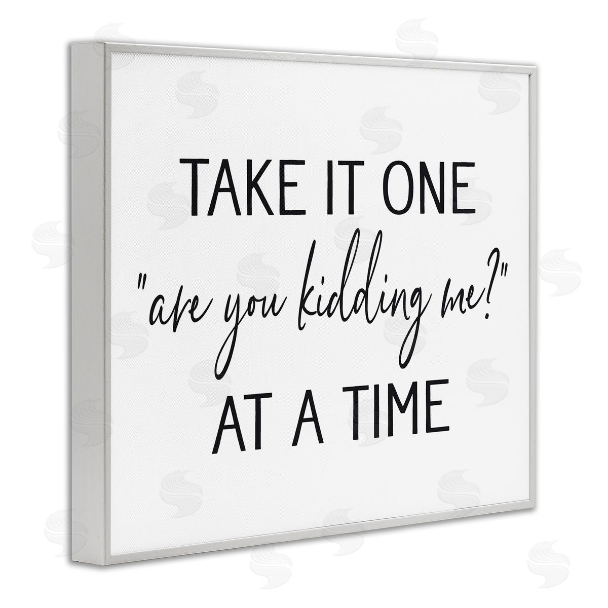 Lettered and Lined Are You Kidding Me Humorous Casual Quote Saying White Framed Giclee Wall Art Print