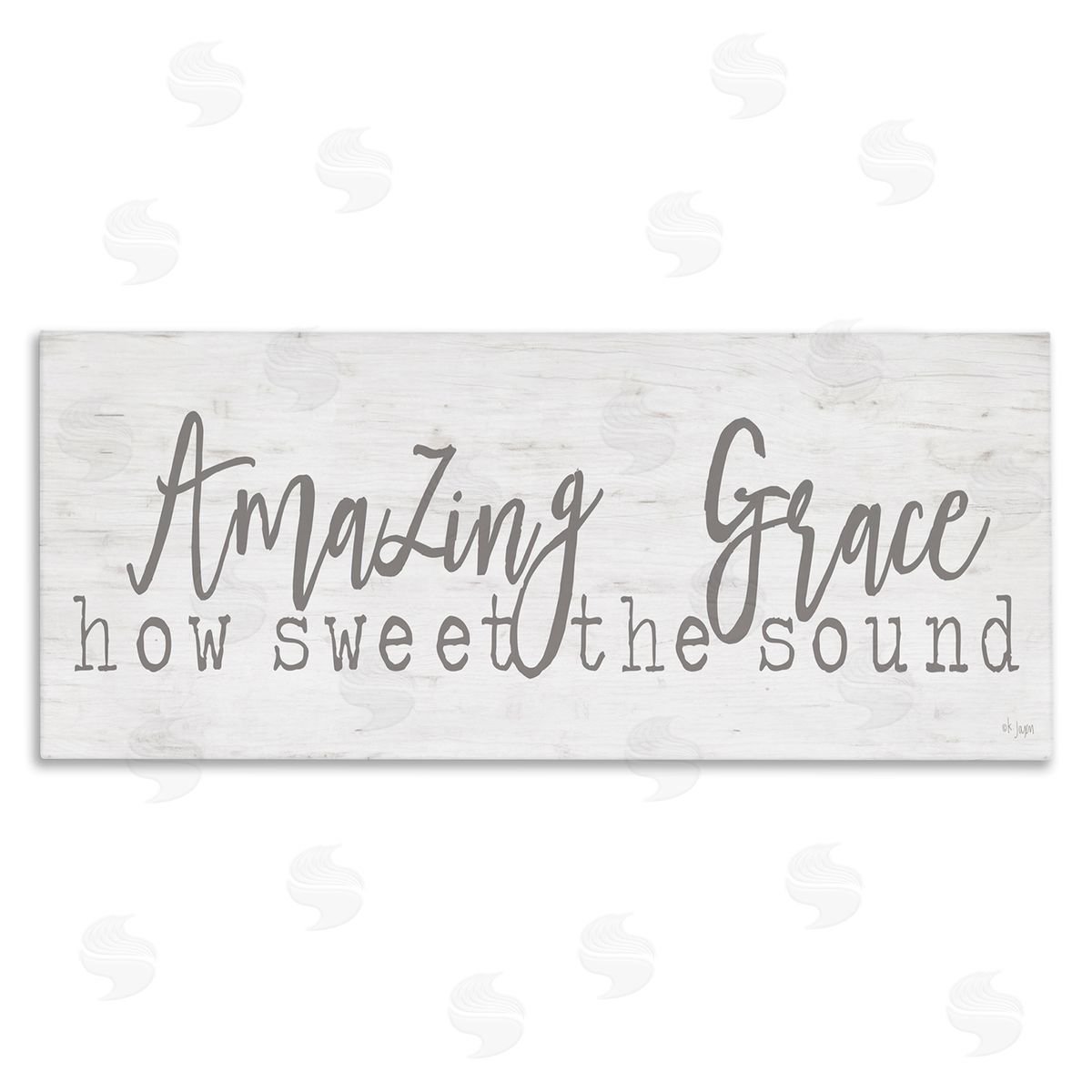 Jaxn Blvd. Amazing Grace Spiritual Christian Phrase Grain Pattern