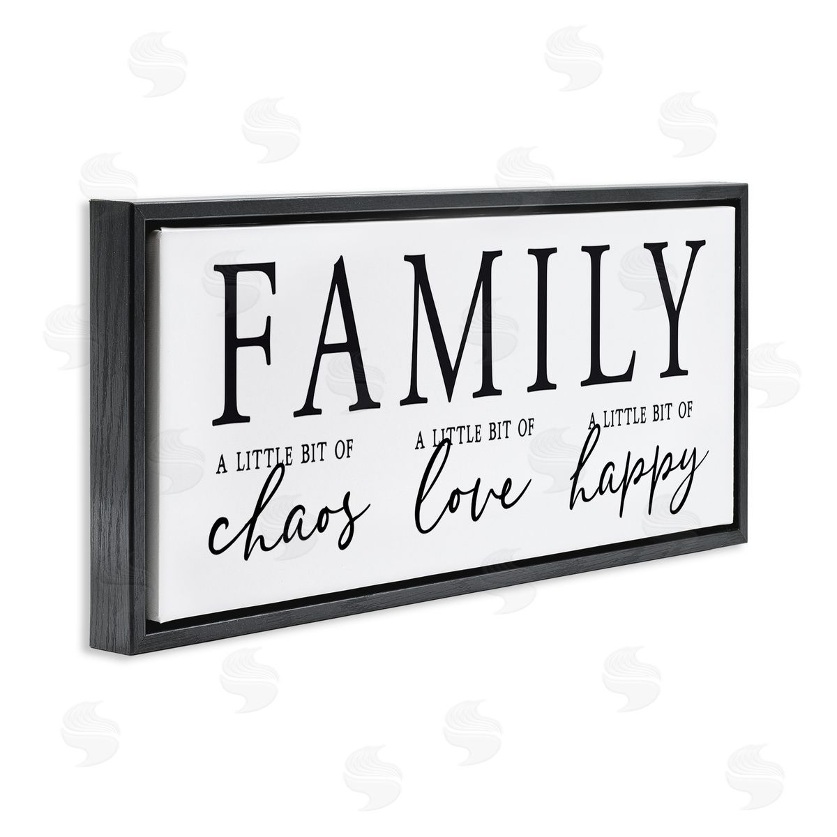 Lettered and Lined Loving Family Sign Cheerful Casual Quote