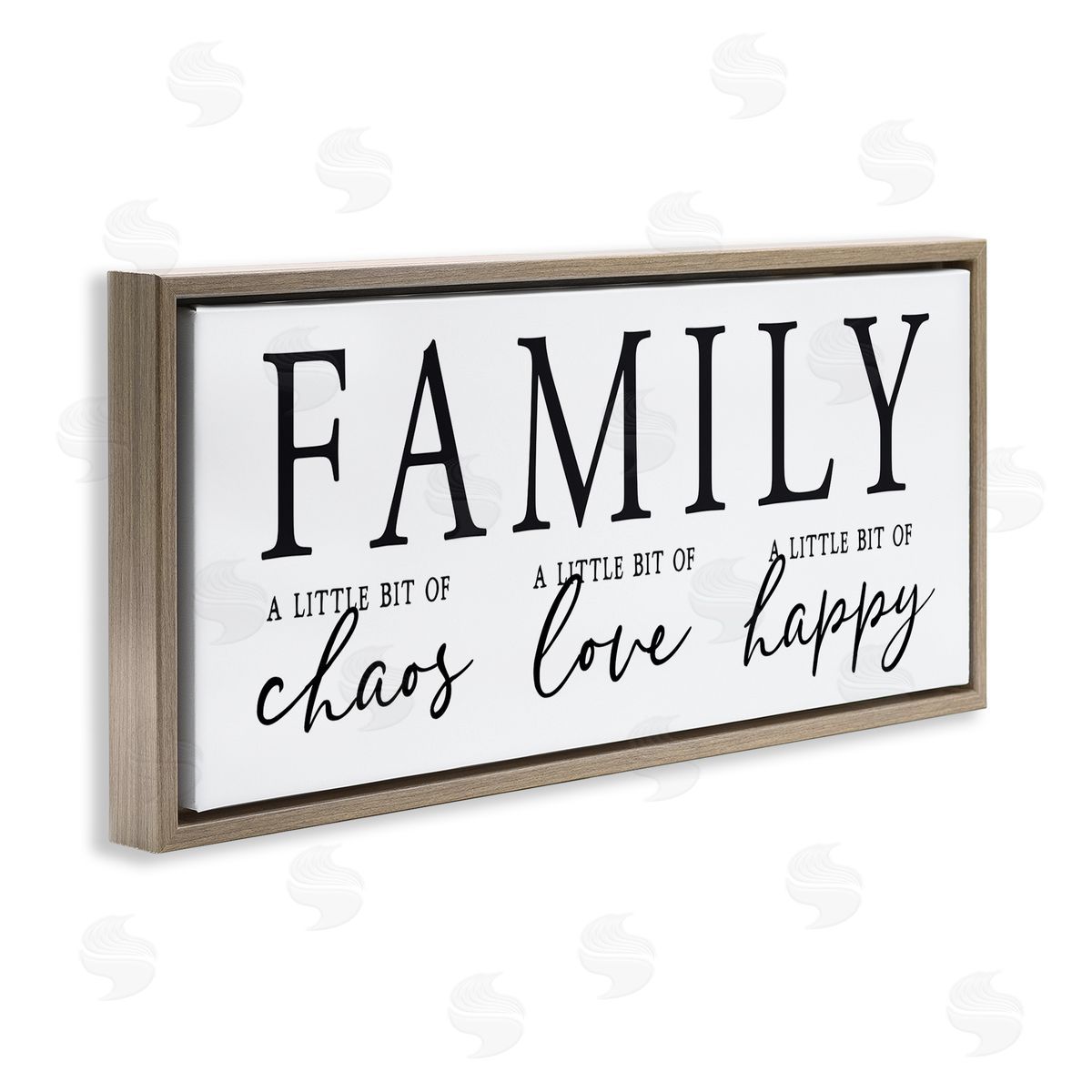 Lettered and Lined Loving Family Sign Cheerful Casual Quote