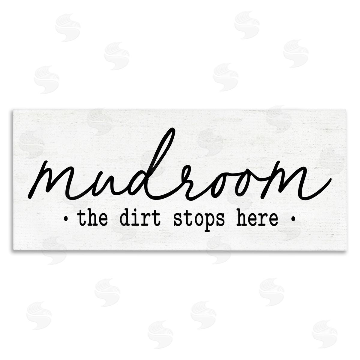 Dirt Stops Here Mudroom Phrase Canvas Wall Art, Home Decor by Lettered and Lined