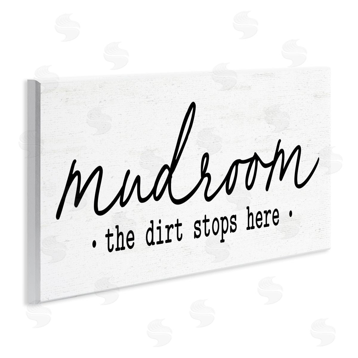 Dirt Stops Here Mudroom Phrase Wood Plaque Wall Art, Home Decor by Lettered and Lined