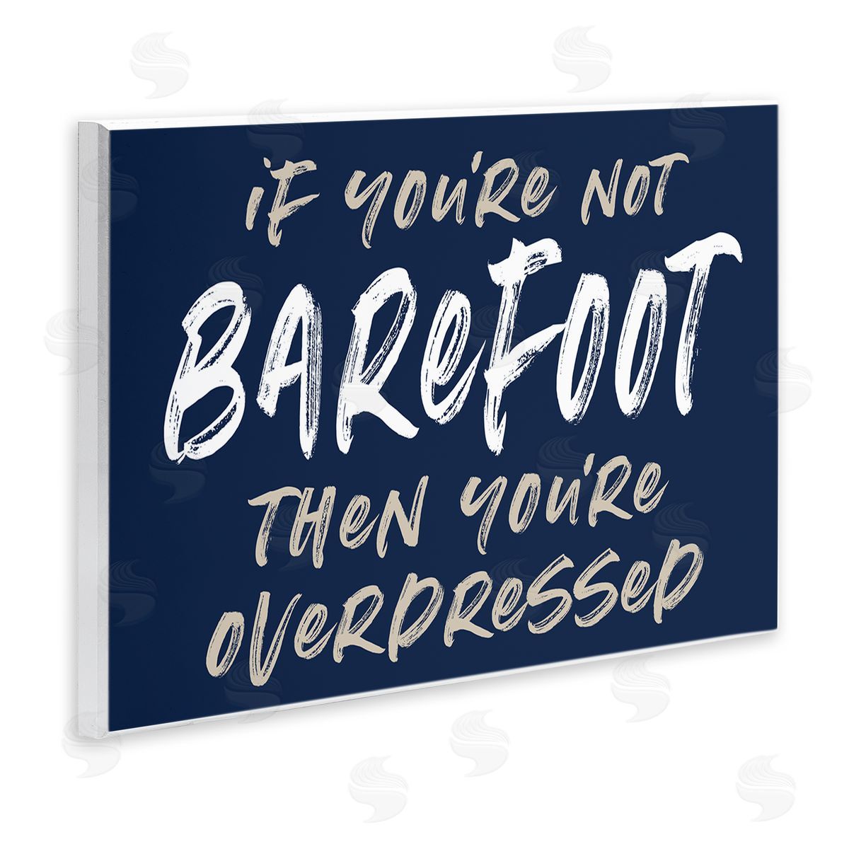 Lettered and Lined Humorous Barefoot Saying Phrase Marker Streaks Text Wall Plaque Art Print