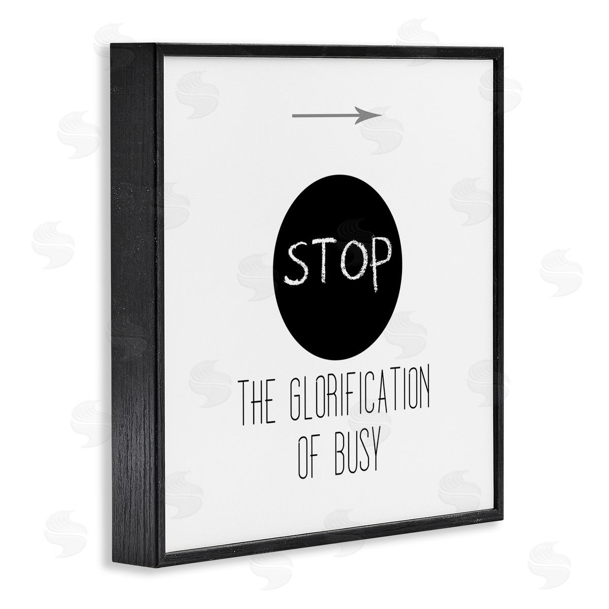 J. Weiss Stop Glorification of Busy Comforting Restful Quote Black Framed Glicee Wall Art Print