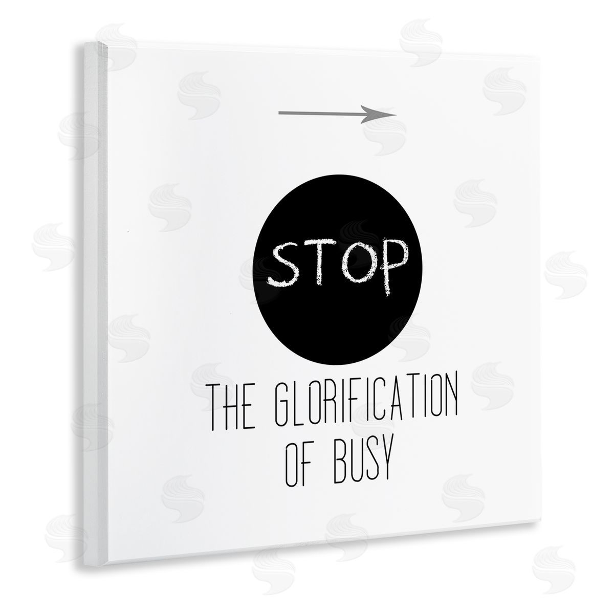 J. Weiss Stop Glorification of Busy Comforting Restful Quote Wooden Wall Plaque Art Print