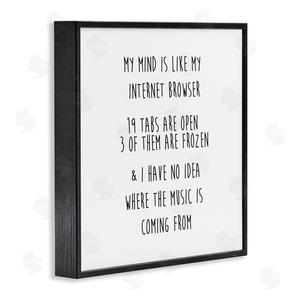 J. Weiss My Mind Is Like Internet Browser Witty Phrase  Black Framed Glicee Wall Art Print