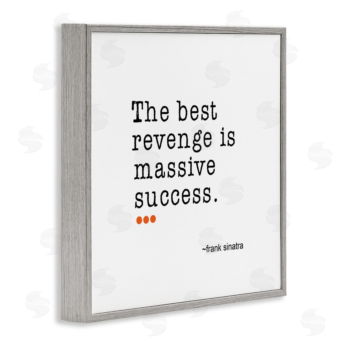 J. Weiss Best Revenge is Success Casual Motivating Quote  Gray Framed Glicee Wall Art Print