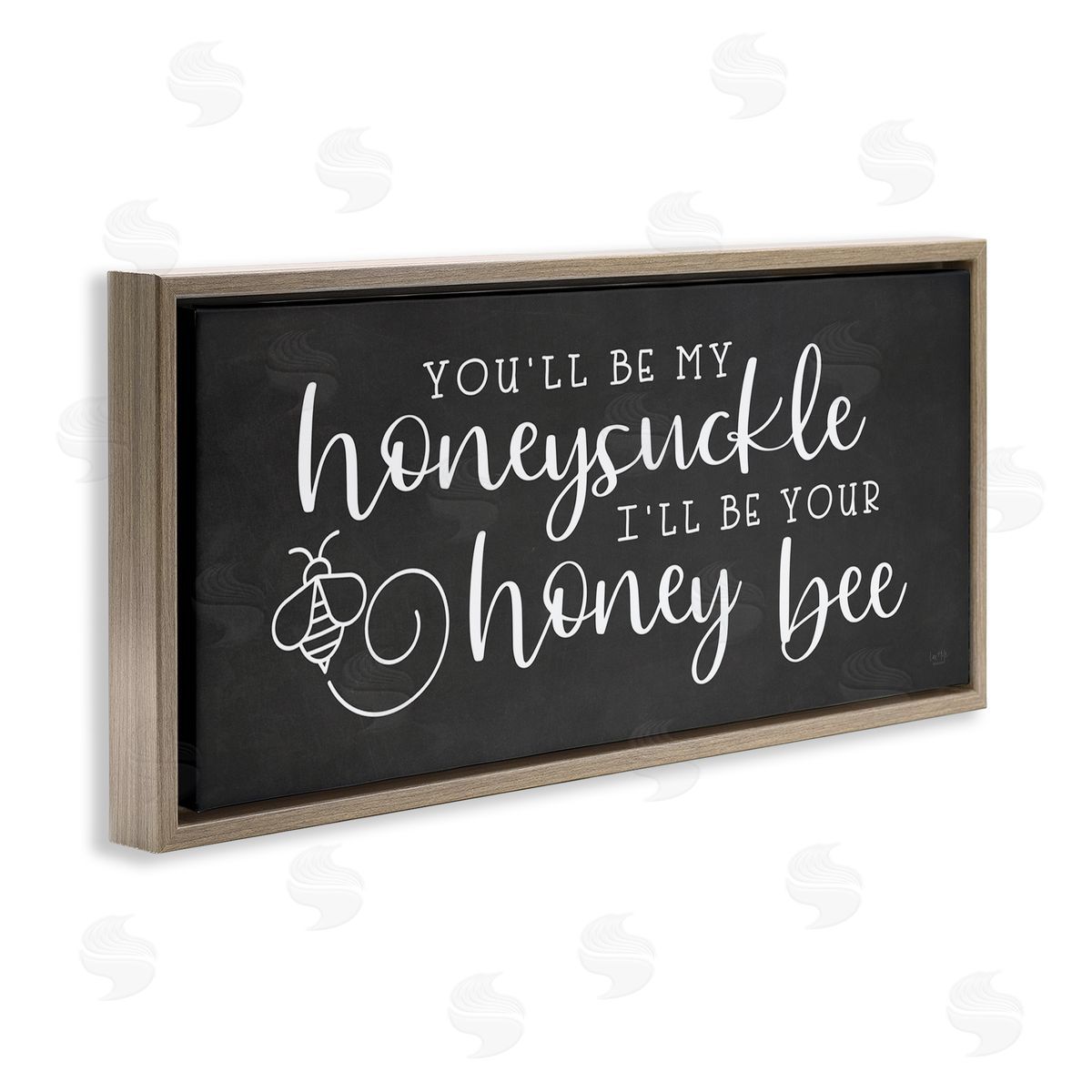 Lux + Me Designs Romantic Honey Bee Insect Calligraphy Couples Sign