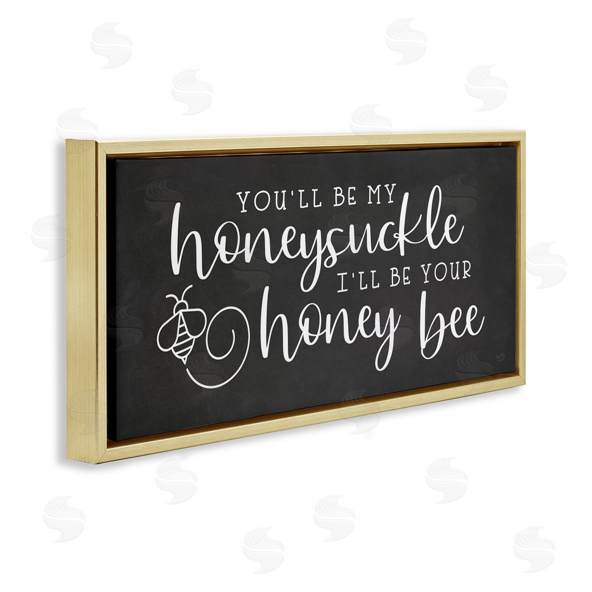 Lux + Me Designs Romantic Honey Bee Insect Calligraphy Couples Sign