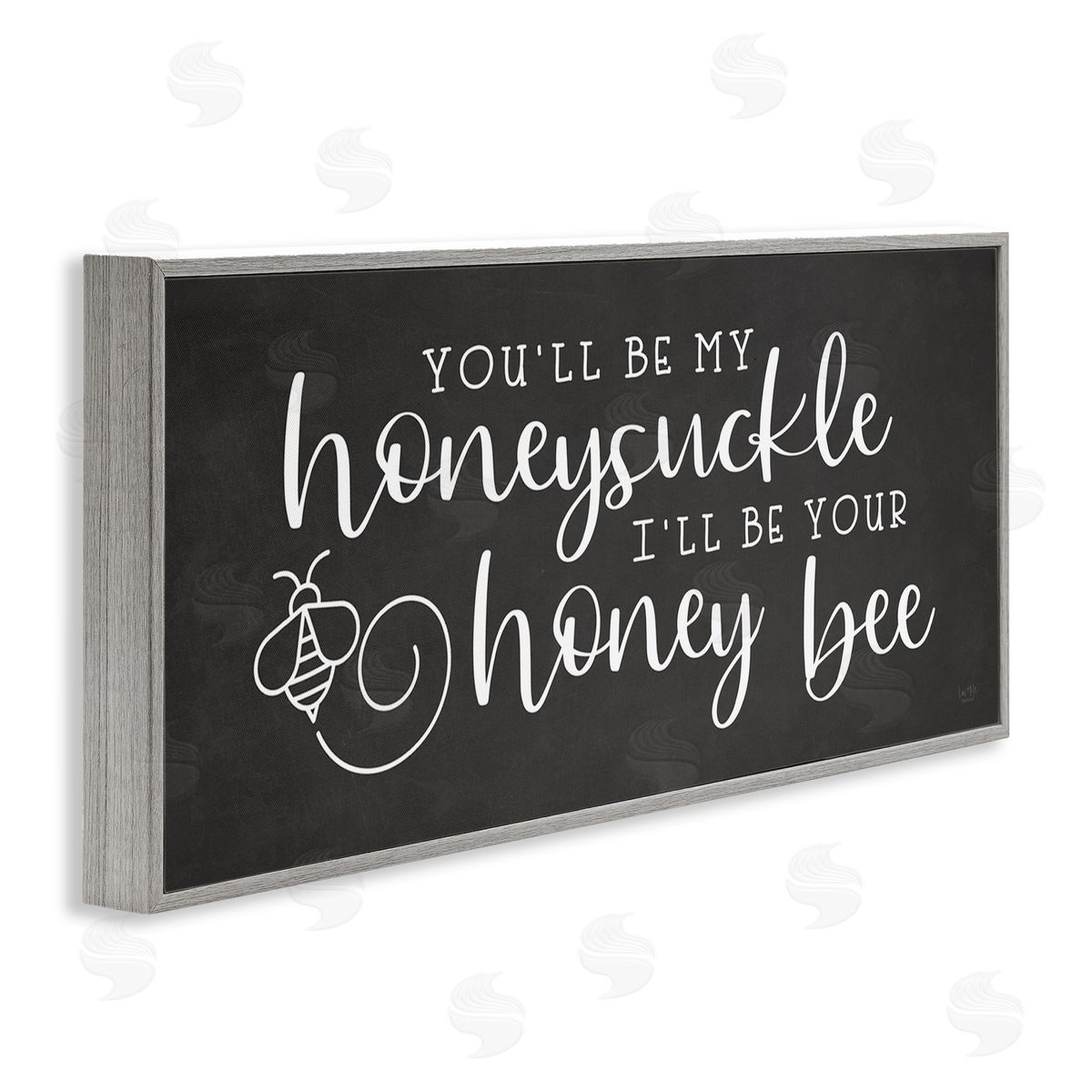 Lux + Me Designs Romantic Honey Bee Insect Calligraphy Couples Sign