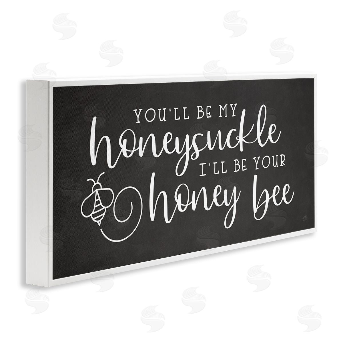 Lux + Me Designs Romantic Honey Bee Insect Calligraphy Couples Sign