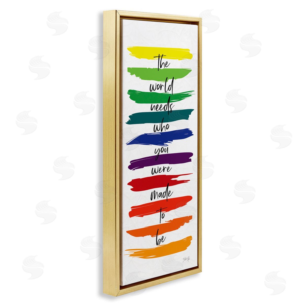 Marla Rae Encouraging Bold Rainbow Quote Paint Brush Strokes