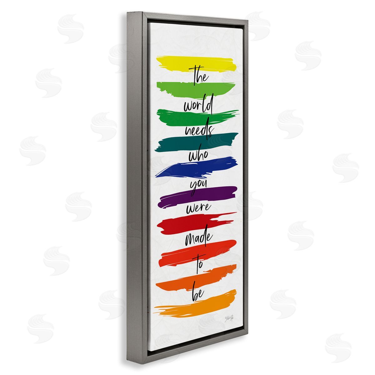 Marla Rae Encouraging Bold Rainbow Quote Paint Brush Strokes