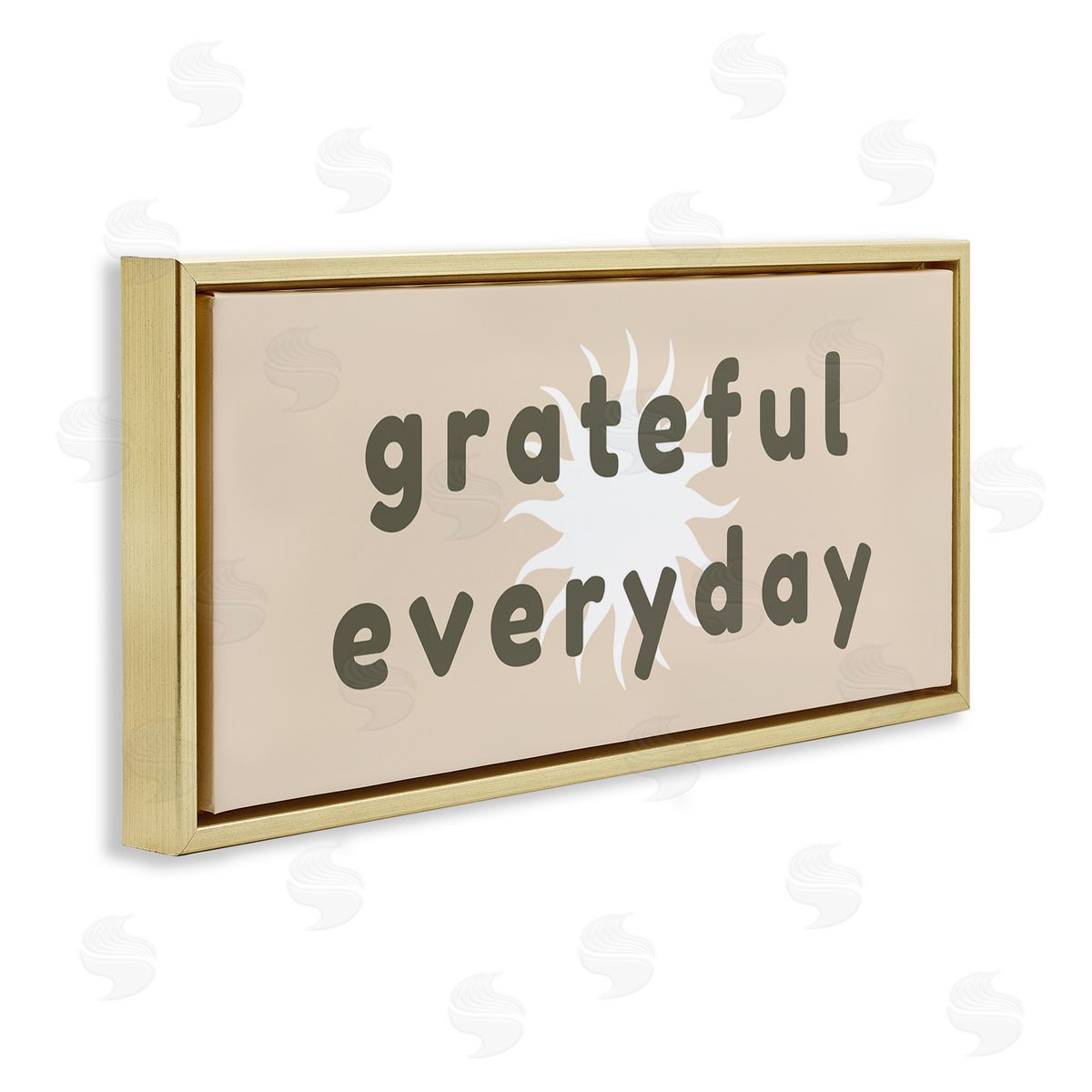 Stupell Studio Grateful Everyday Abstract Shining Sun Neutral Tones