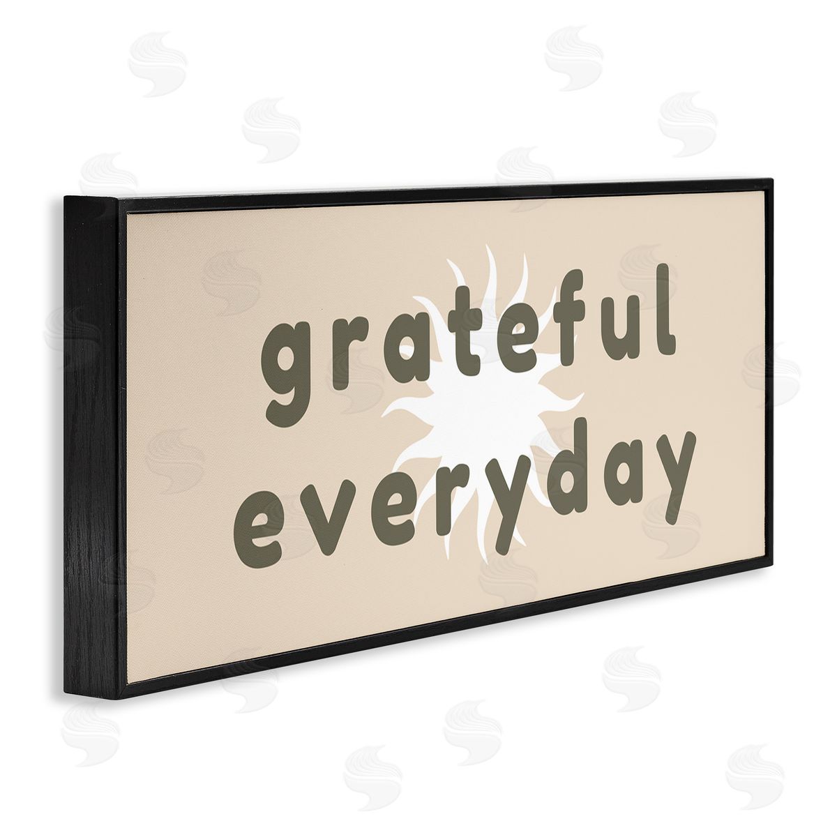 Stupell Studio Grateful Everyday Abstract Shining Sun Neutral Tones