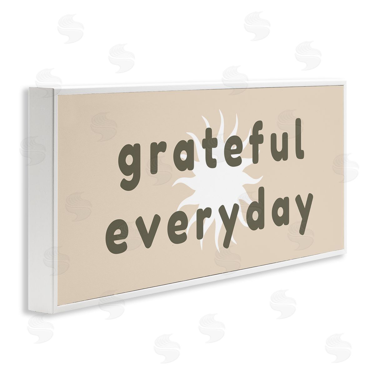 Stupell Studio Grateful Everyday Abstract Shining Sun Neutral Tones