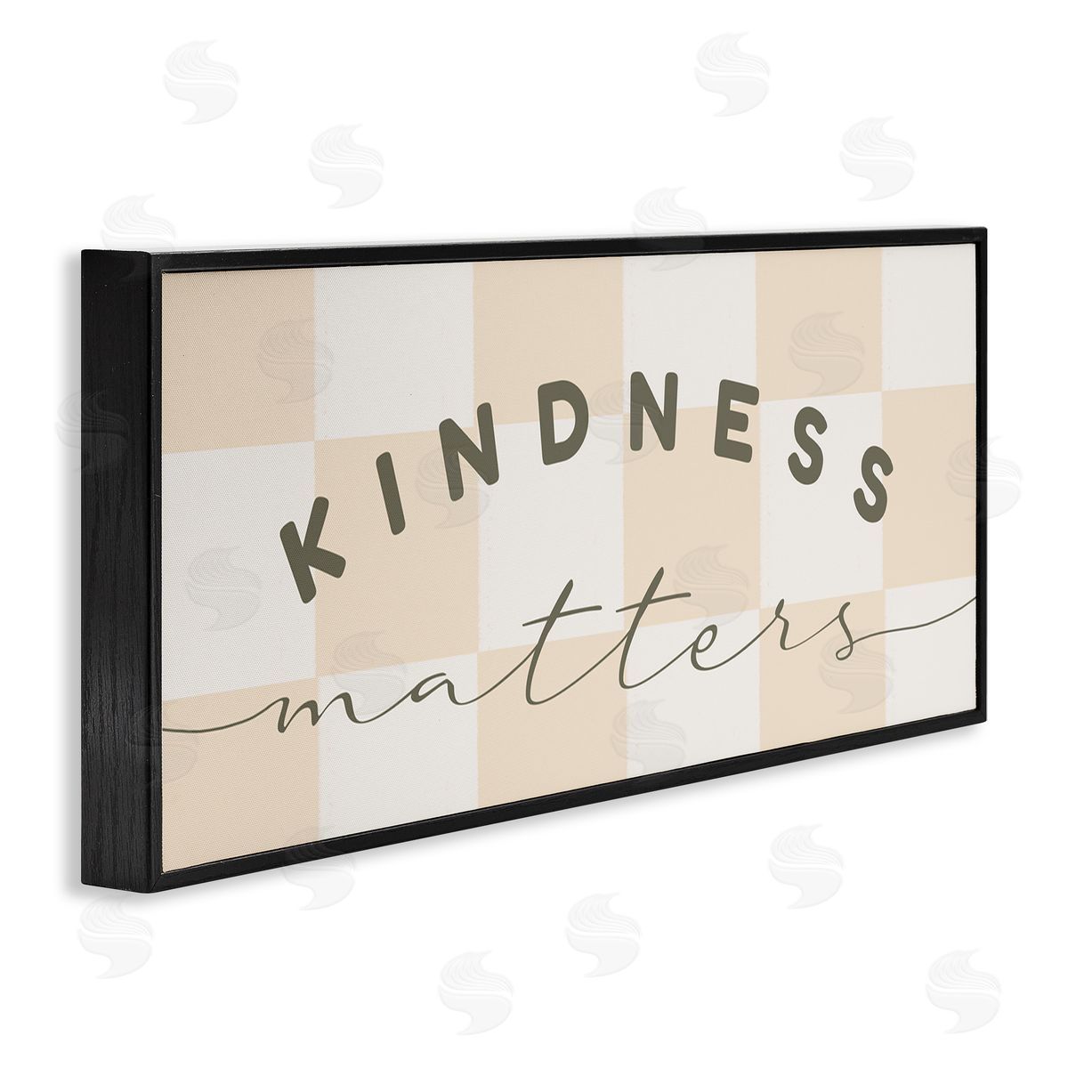 Stupell Studio Kindness Matters Cheerful Checkered Pattern Typography