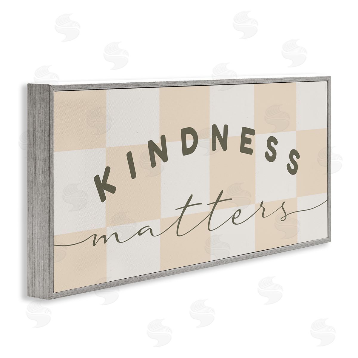 Stupell Studio Kindness Matters Cheerful Checkered Pattern Typography