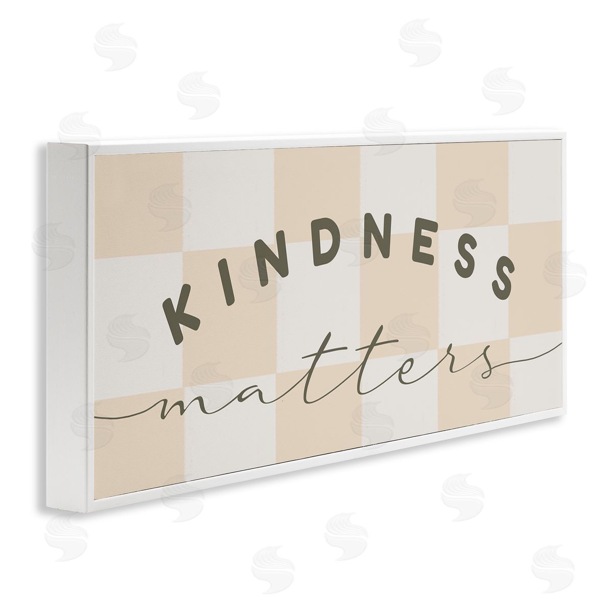 Stupell Studio Kindness Matters Cheerful Checkered Pattern Typography