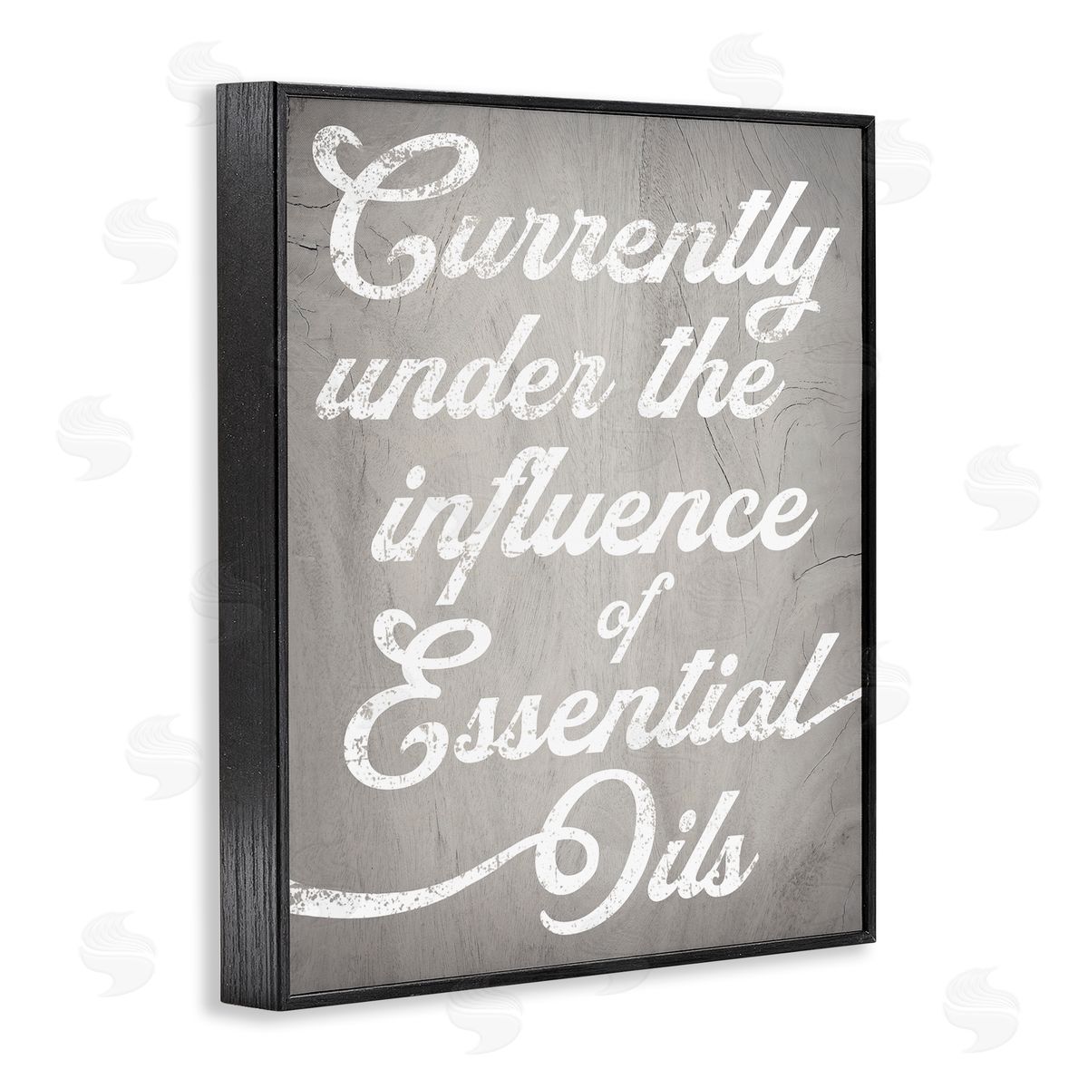 Stupell Studio Witty Essential Oils Humor Vintage Text Black Framed Giclee Wall Art Print