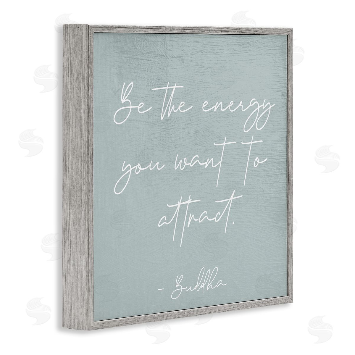 Stupell Studio Inspirational Buddha Sentiment Motivational Phrase Calligraphy Gray Framed Glicee Wall Art Print