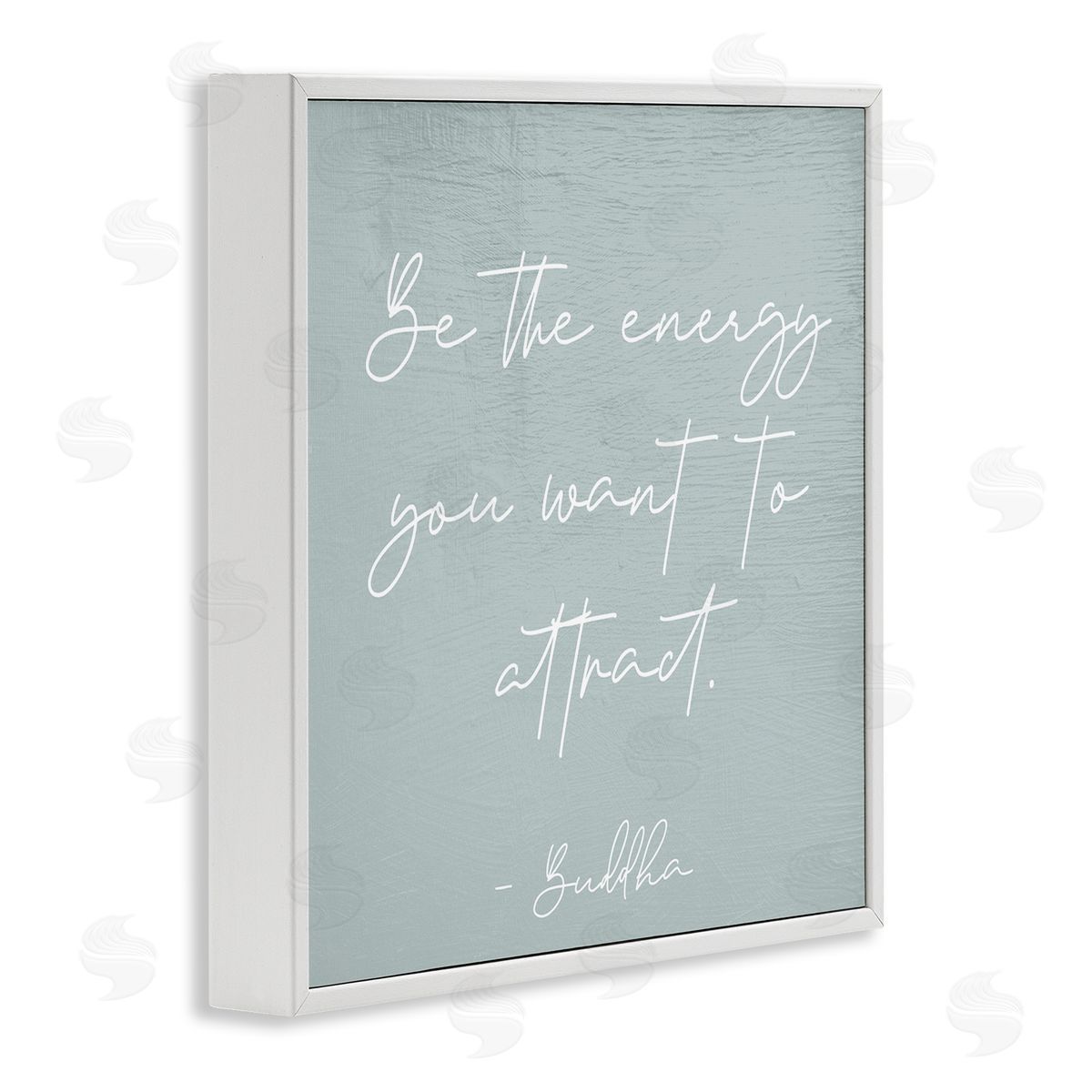 Stupell Studio Inspirational Buddha Sentiment Motivational Phrase Calligraphy White Framed Glicee Wall Art Print