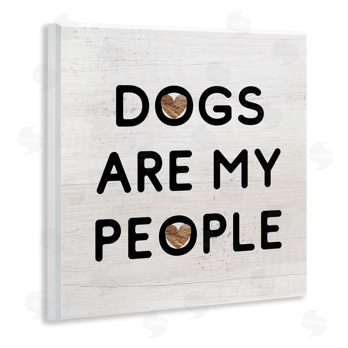 Stupell Studio Dogs Are My People Animal Lover Grain Pattern Wooden Wall Plaque Art Print