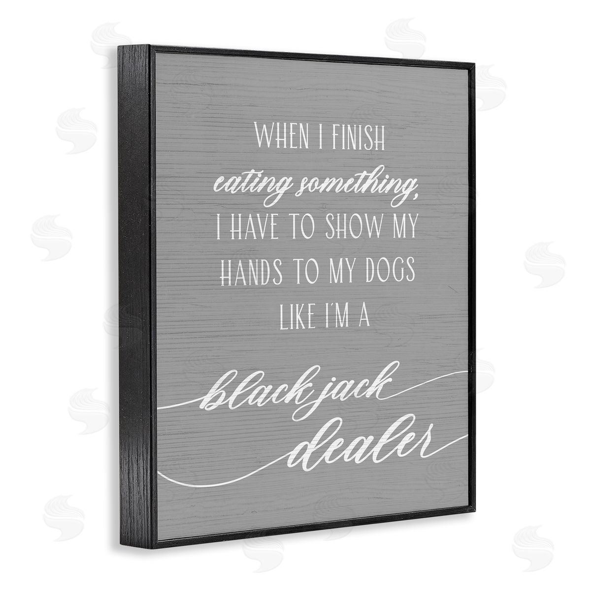 Stupell Studio Humorous Dog Quote Animal Pet Lover Typography Black Framed Giclee Wall Art Print