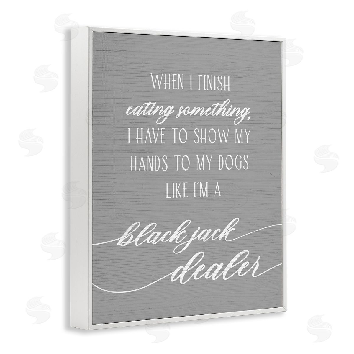 Stupell Studio Humorous Dog Quote Animal Pet Lover Typography White Framed Giclee Wall Art Print