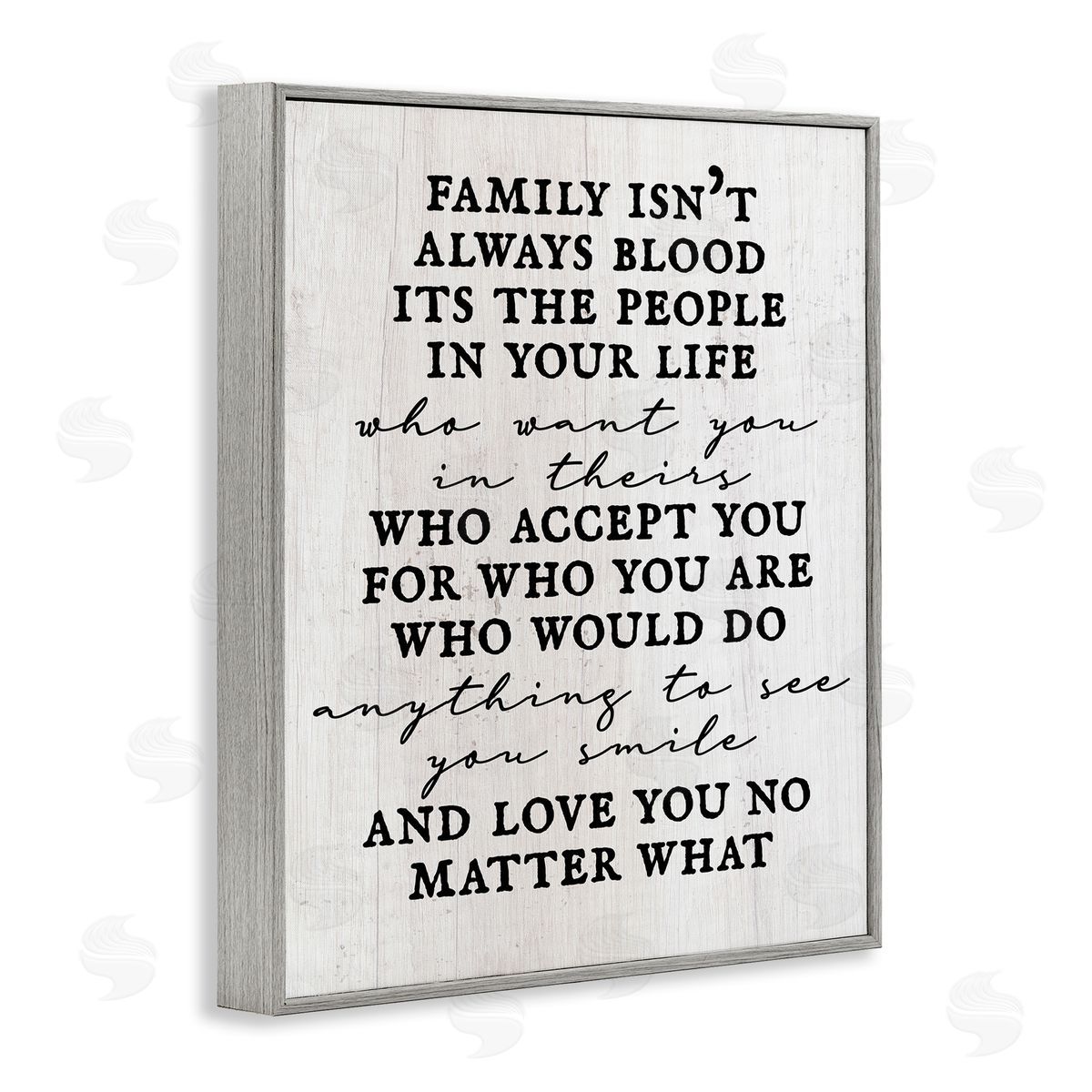 Stupell Studio Moving Family Quote Acceptance Text Plank Patterned Gray Framed Giclee Wall Art Print