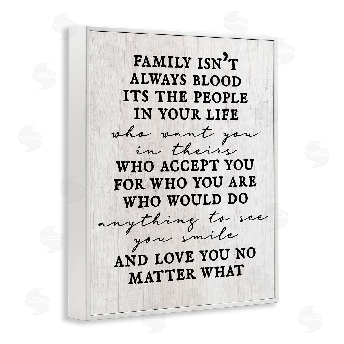 Stupell Studio Moving Family Quote Acceptance Text Plank Patterned White Framed Giclee Wall Art Print