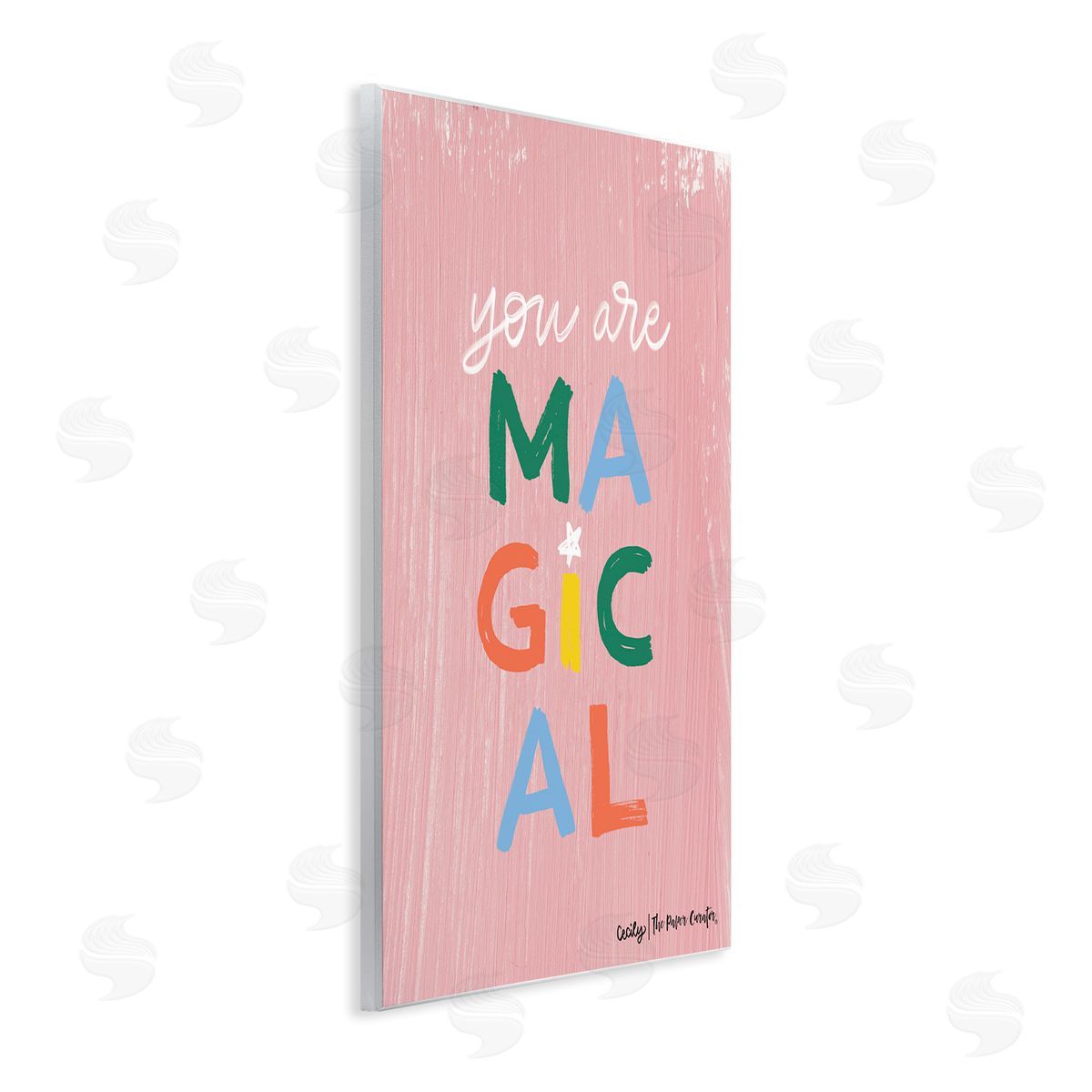 Cecily Moore You Are Magical Rainbow Letters Whimsical Paint Strokes Wall Plaque Art Print