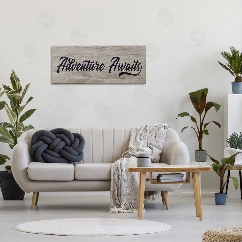 Yass Naffas Designs Adventure Awaits Rustic Vintage Typography Grain Pattern
