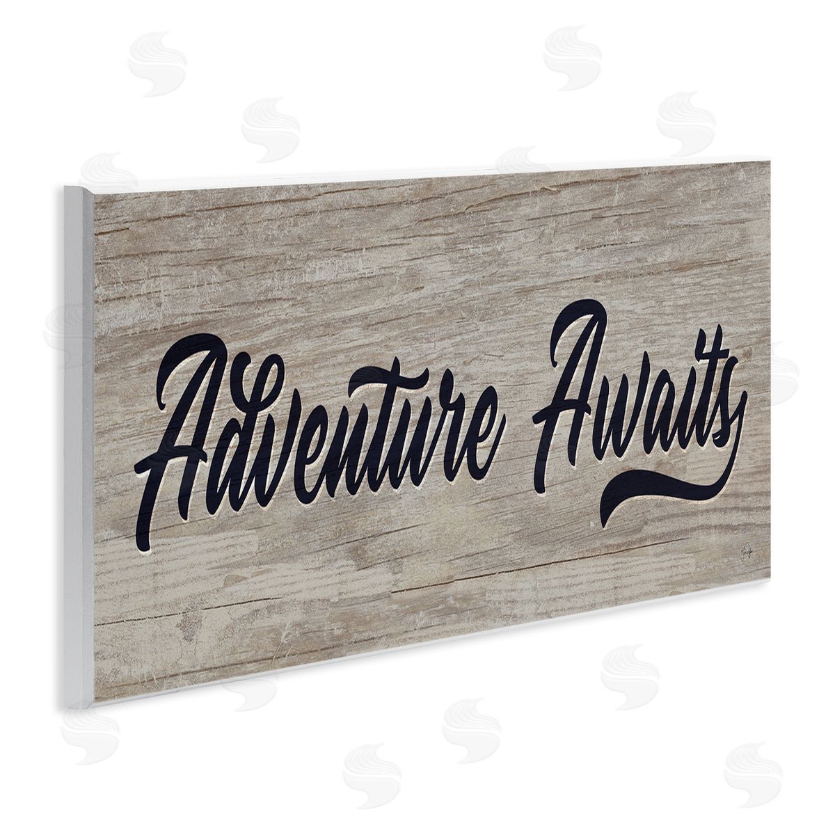 Yass Naffas Designs Adventure Awaits Rustic Vintage Typography Grain Pattern