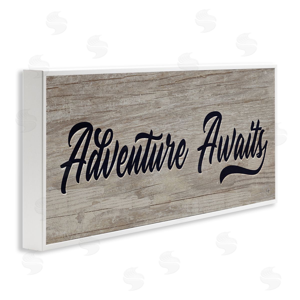 Yass Naffas Designs Adventure Awaits Rustic Vintage Typography Grain Pattern