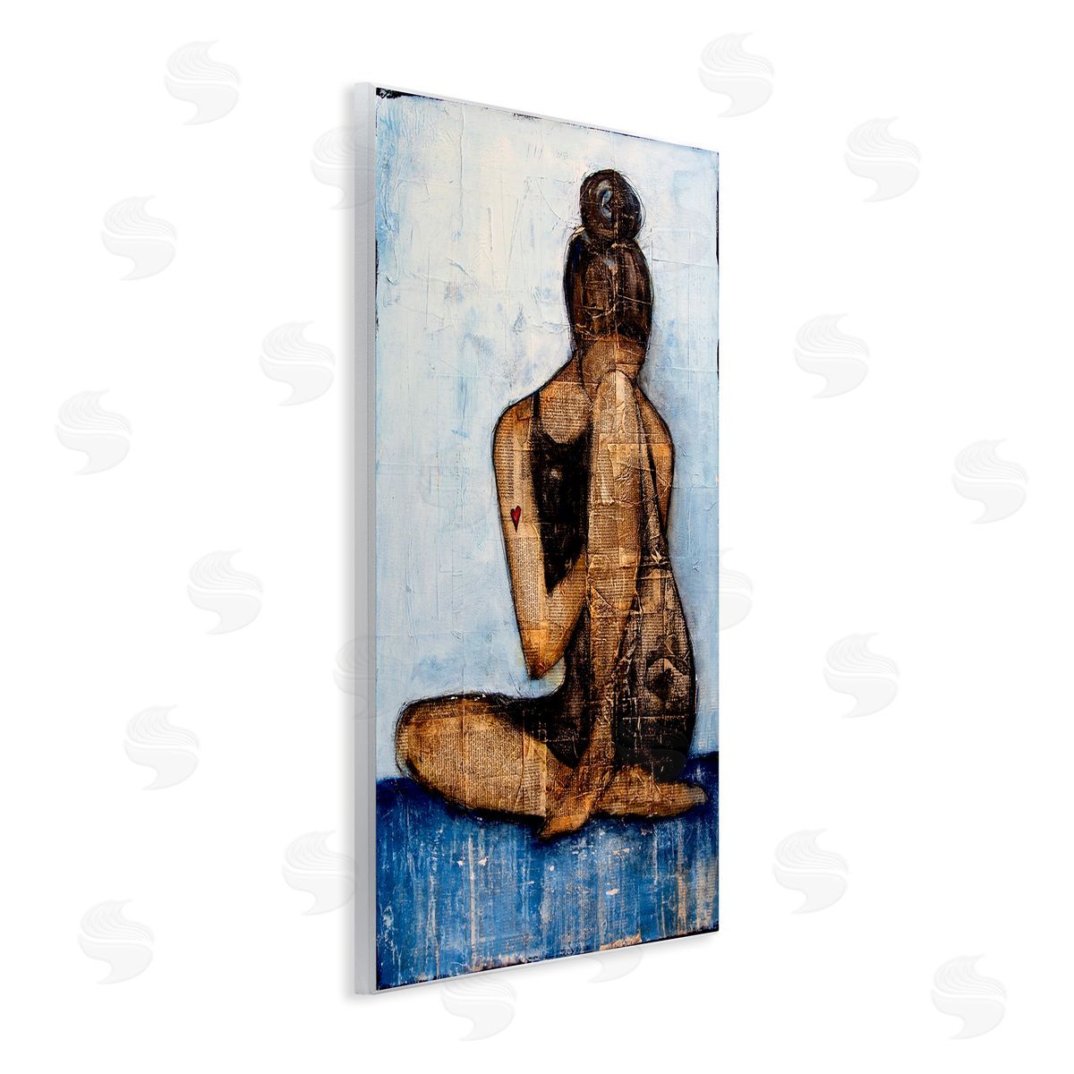 Erin Ashley Emotional Painting Layered Words Girl Heart Wall Plaque Art Print