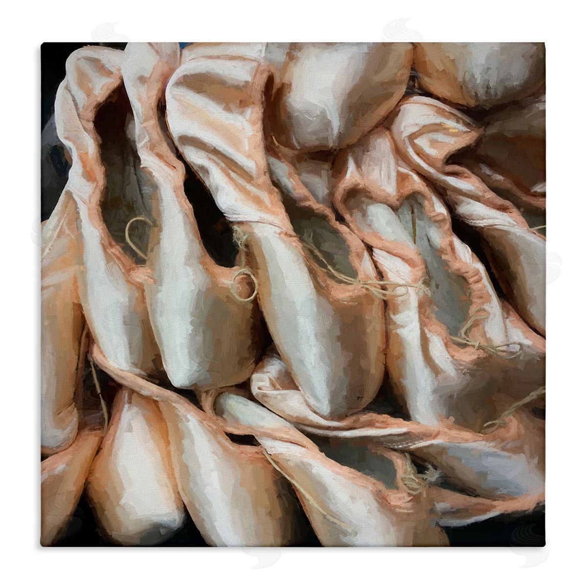 Graffitee Studios Ballet Slippers Dancer Pointe Shoes Painting Stretched Canvas Wall Art Print