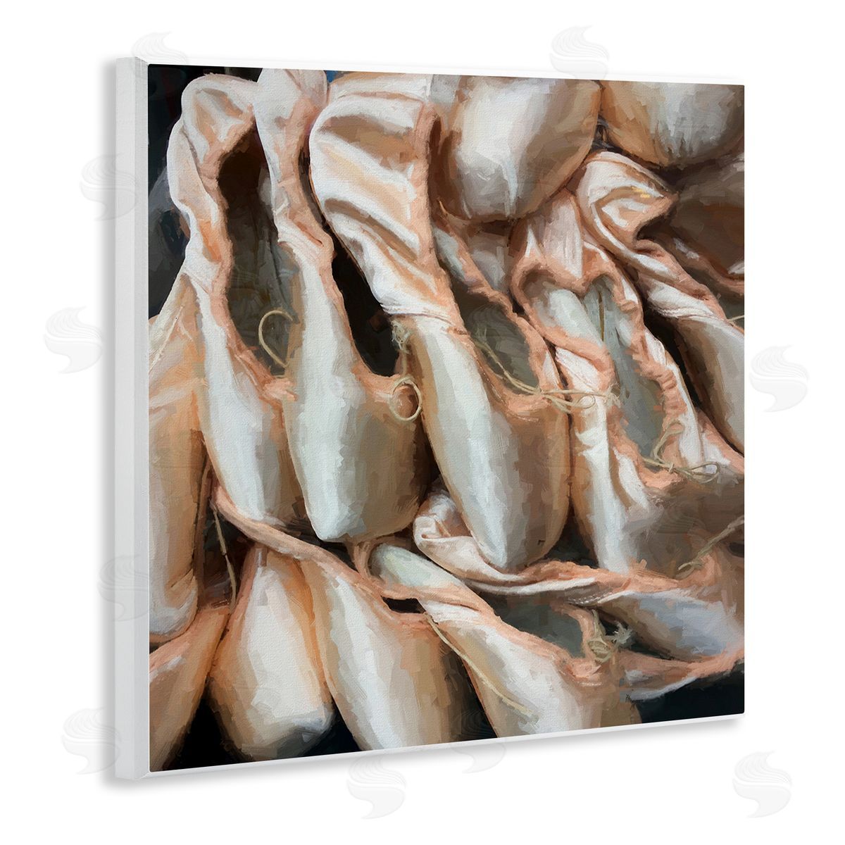 Graffitee Studios Ballet Slippers Dancer Pointe Shoes Painting Wooden Wall Plaque Art Print