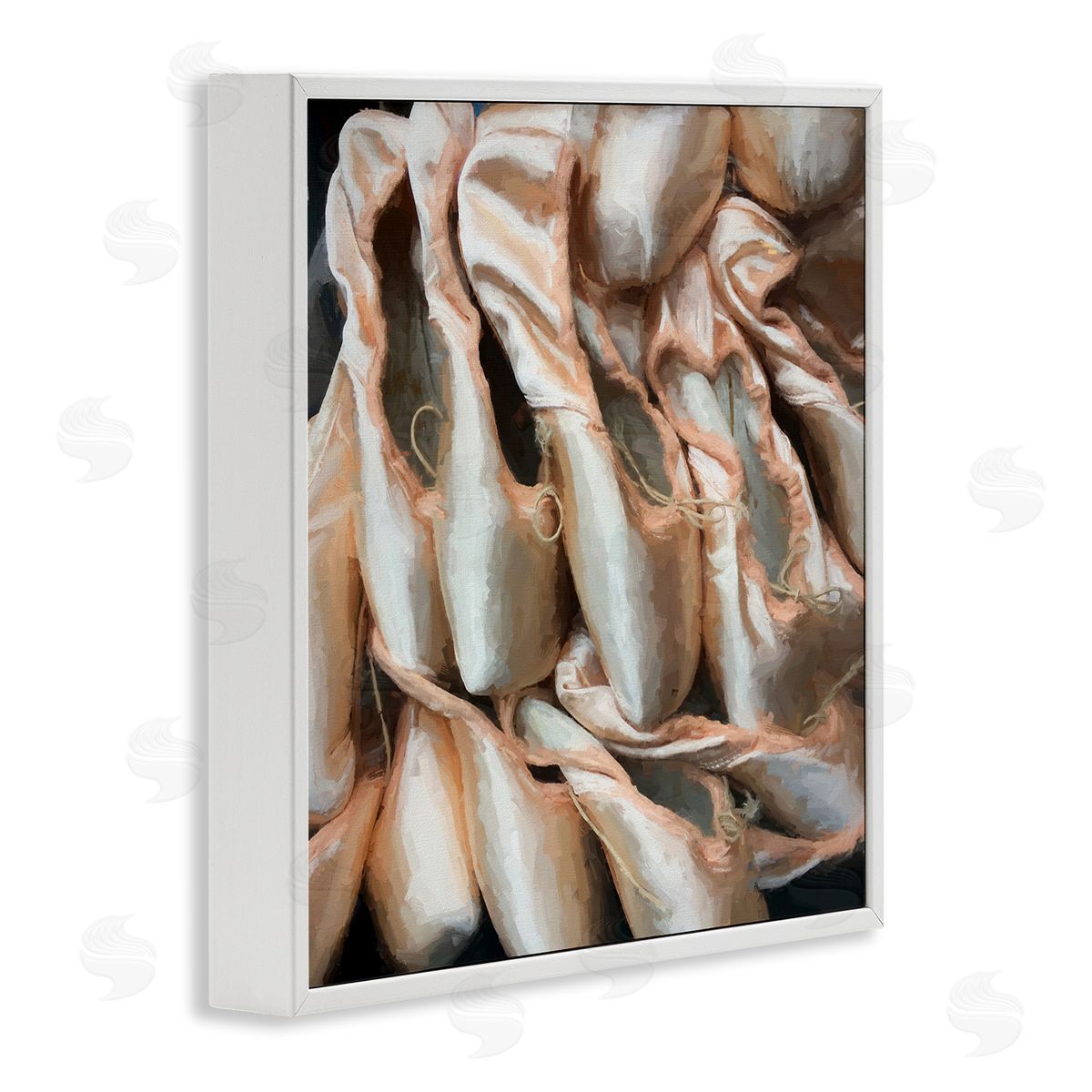 Graffitee Studios Ballet Slippers Dancer Pointe Shoes Painting White Framed Glicee Wall Art Print