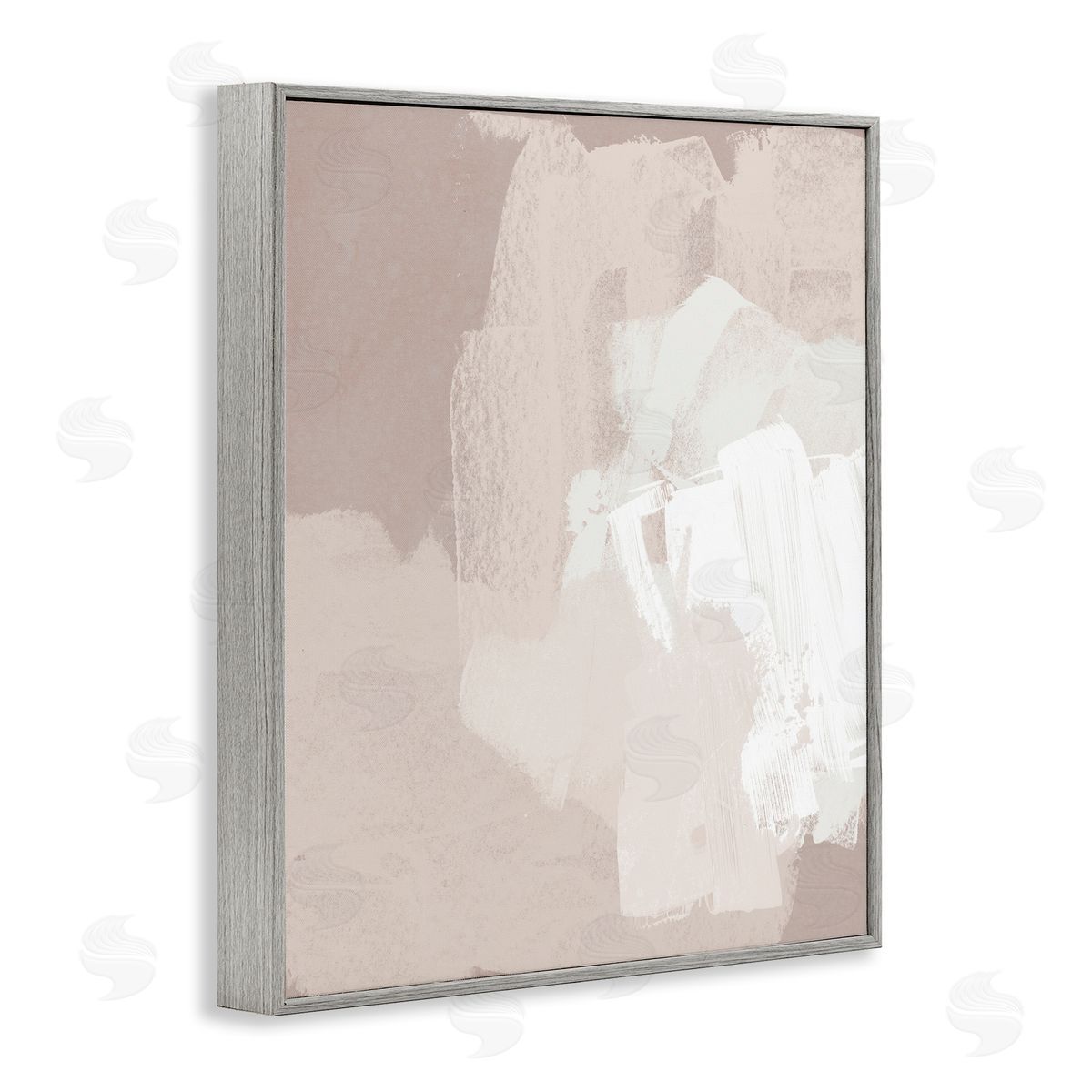 June Erica Vess Abstract Neutral Tones Beige Boho Brush Strokes Gray Framed Giclee Wall Art Print