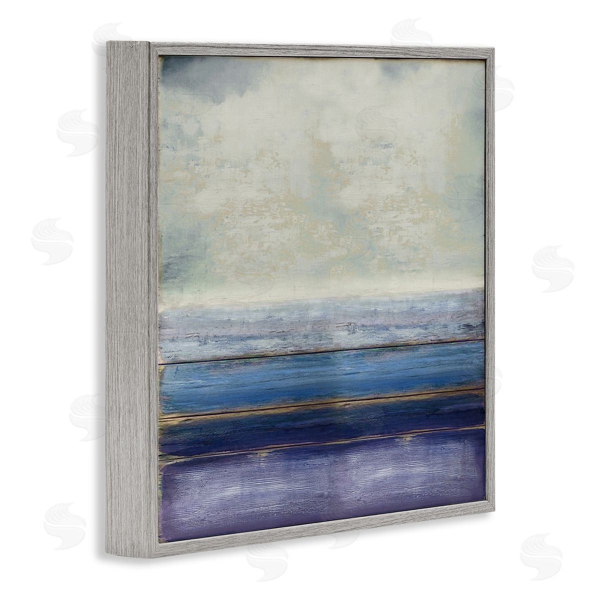 Taylor Hamilton Tranquil Ocean Landscape Abstract Heavy Clouds Scene Gray Framed Glicee Wall Art Print
