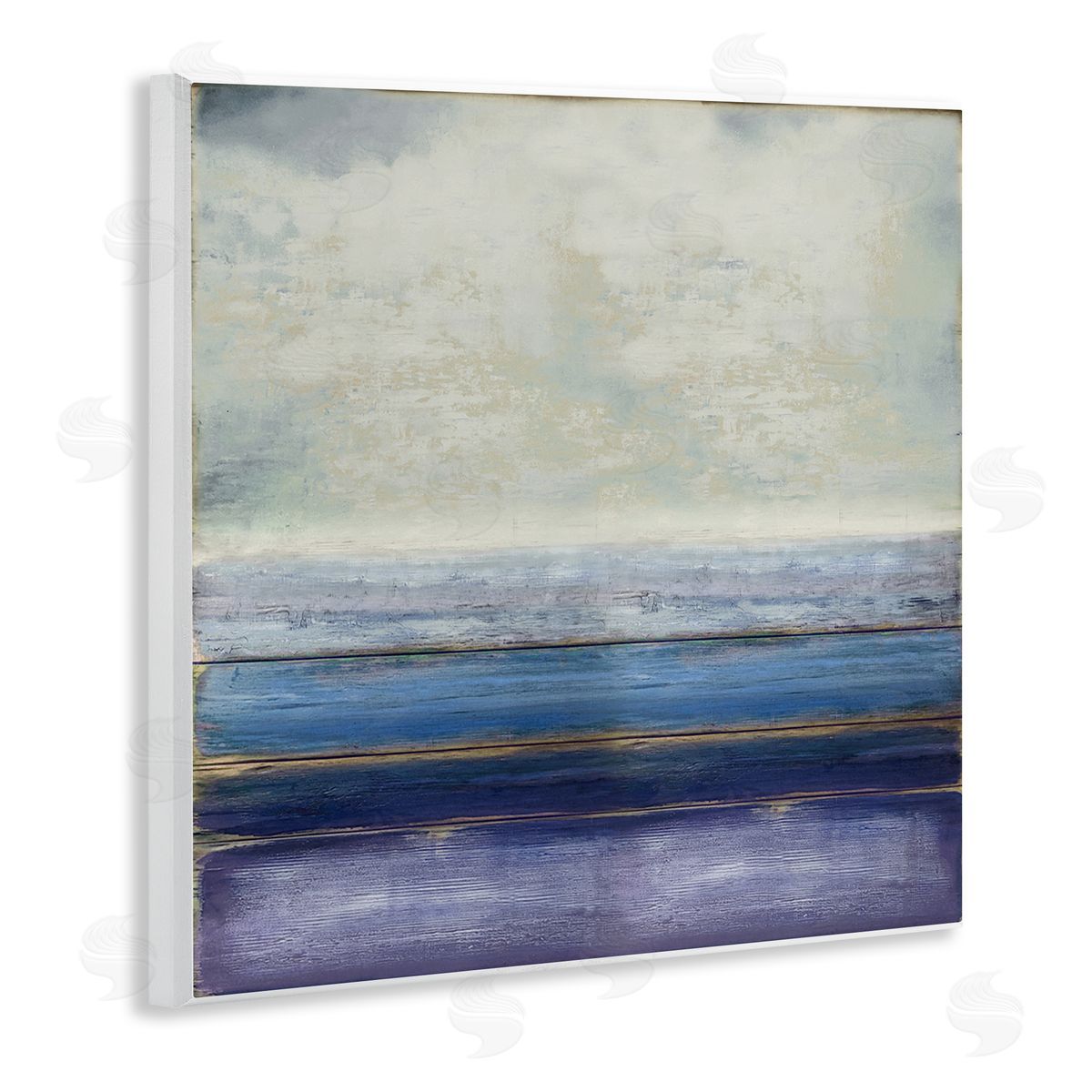 Taylor Hamilton Tranquil Ocean Landscape Abstract Heavy Clouds Scene Wooden Wall Plaque Art Print
