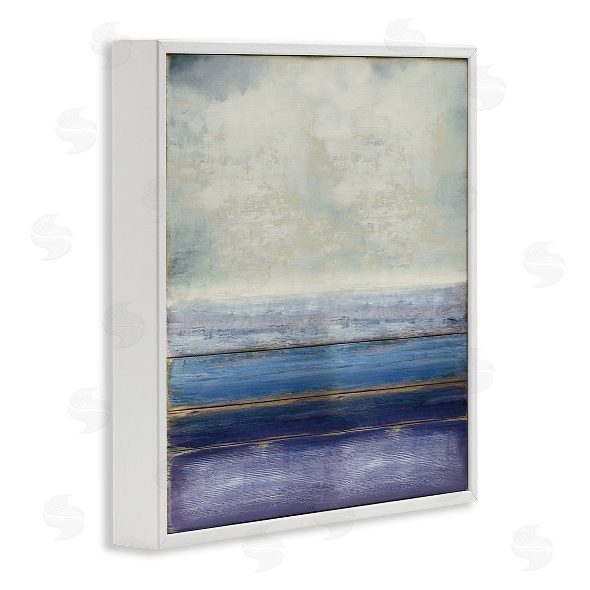 Taylor Hamilton Tranquil Ocean Landscape Abstract Heavy Clouds Scene White Framed Glicee Wall Art Print