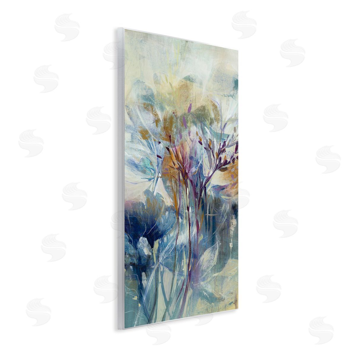 K. Nari Blooming Floral Blossoms Layered Botanical Outline Painting Wall Plaque Art Print