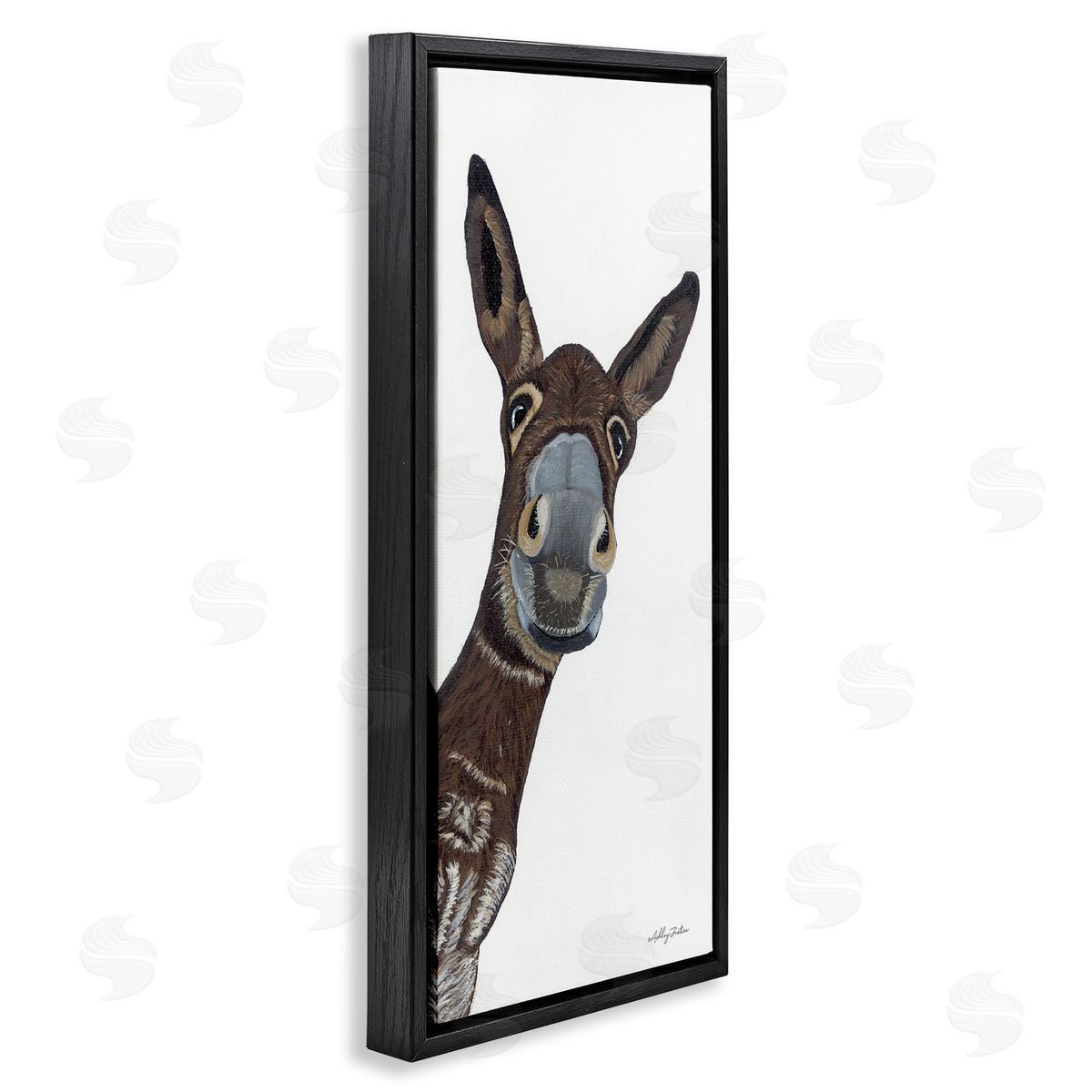 Ashley Justice Donkey Peering Happily Casual Farm Portrait